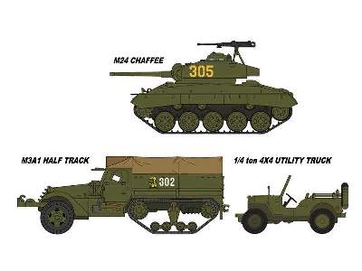M24 Chaffee & M3A1 Half Track & 1/4-Ton 4x4 Truck - image 2