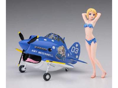 52182 Egg Girls Collection Amy McDonnell w/P-40 Warhawk - image 2