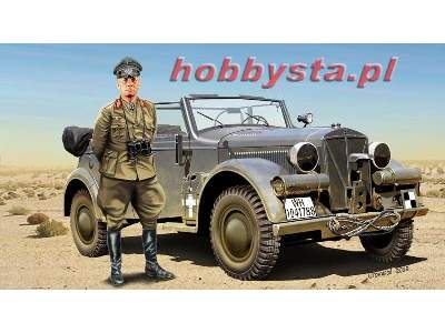 Horch 901 (Kfz.21) with Rommel figure - image 1