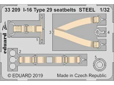 I-16 Type 29 seatbelts STEEL 1/32 - image 1