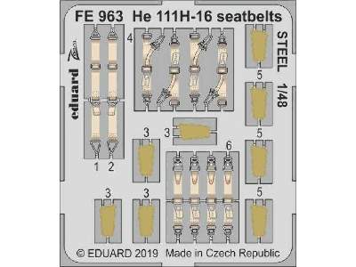 He 111H-16 seatbelts STEEL 1/48 - image 1