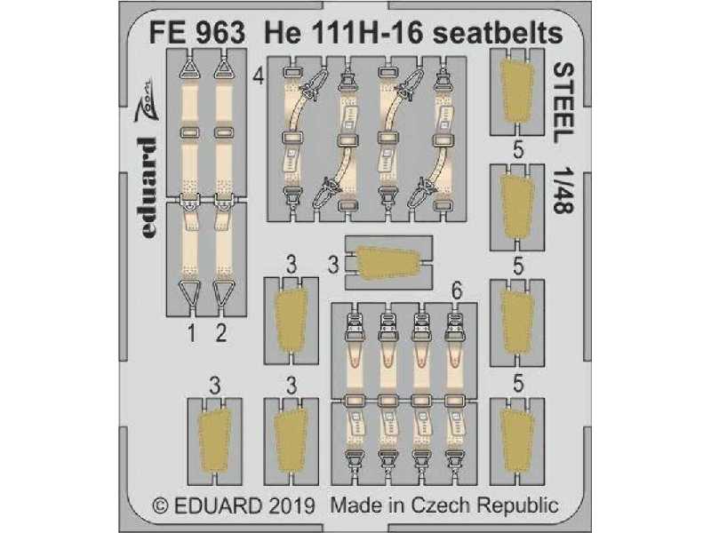 He 111H-16 seatbelts STEEL 1/48 - image 1