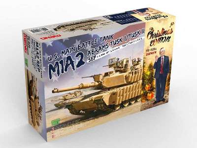M1A2 Abrams TUSK I/TUSK II SEP Christmas Edition w. Trump Figure - image 1