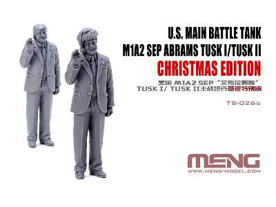 M1A2 Abrams TUSK I/TUSK II SEP Christmas Edition w. Trump Figure - image 2