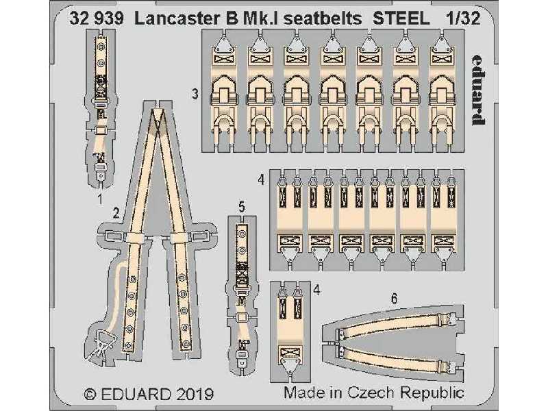 Lancaster B Mk. I seatbelts STEEL 1/32 - image 1 Lancaster B Mk. I seatbelts STEEL 1/32 - image 1