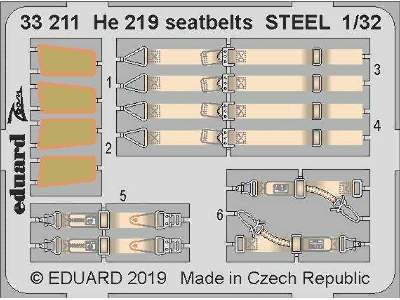 He 219 seatbelts STEEL 1/32 - image 1