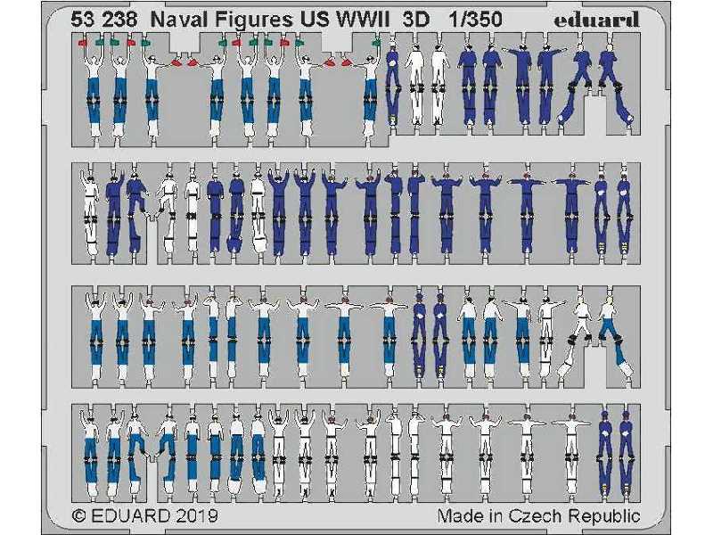 Naval Figures US WWII 3D 1/350 - image 1