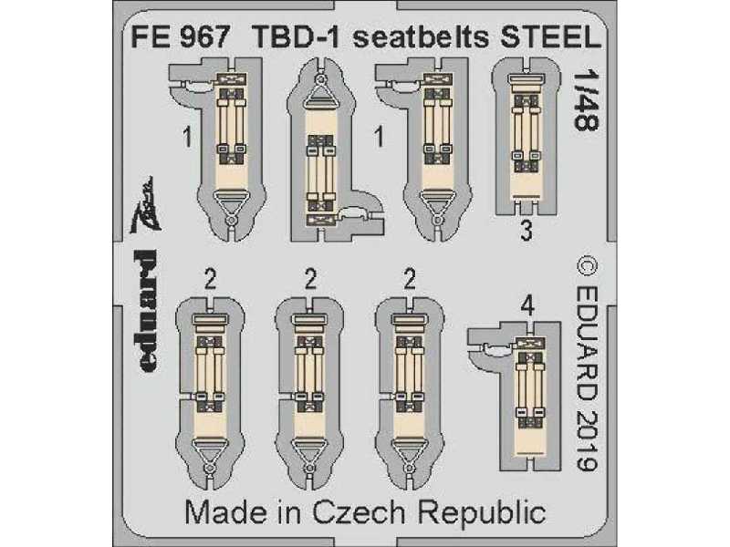 TBD-1 seatbelts STEEL 1/48 - image 1