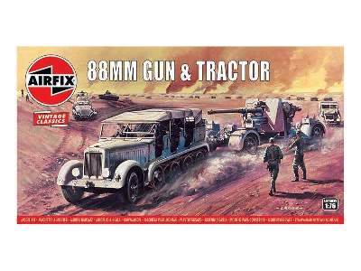 Airfix Vintage Classics - 88mm Gun &amp; Tractor - image 1