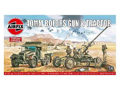 Airfix Vintage Classics - Bofors 40mm Gun &amp; Tractor - image 1