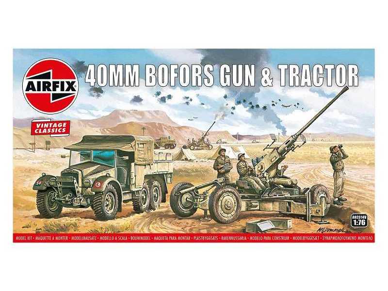 Airfix Vintage Classics - Bofors 40mm Gun &amp; Tractor - image 1