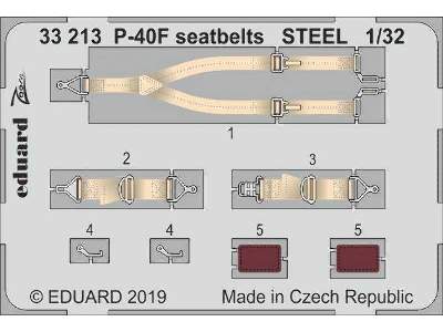 P-40F seatbelts STEEL 1/32 - image 1