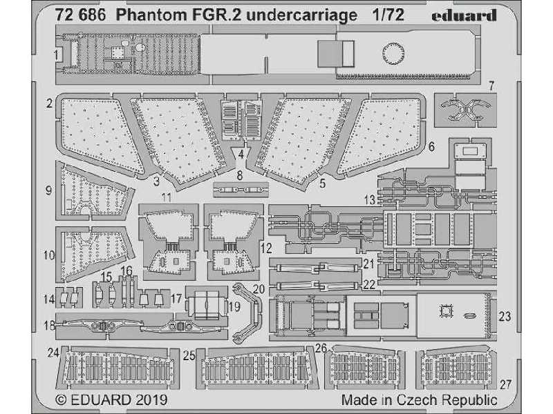 Phantom FGR.2 undercarriage 1/72 - image 1