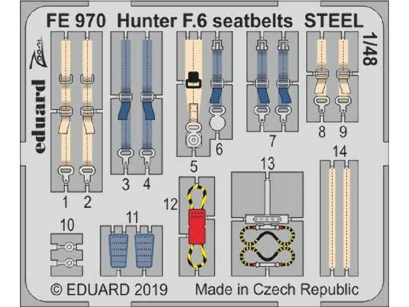 Hunter F.6 seatbelts STEEL 1/48 - image 1