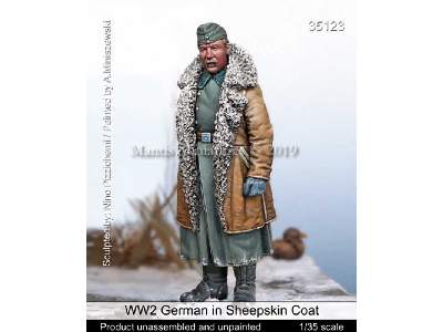 WW2 German In Sheepskin Coat - image 1