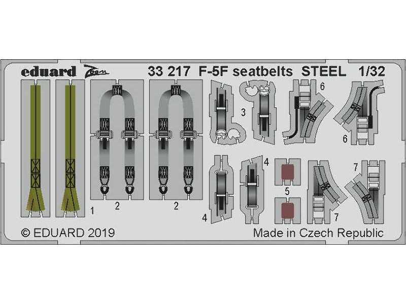 F-5F seatbelts STEEL 1/32 - image 1