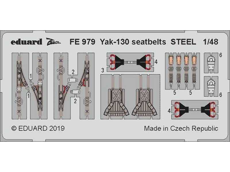 Yak-130 seatbelts STEEL 1/48 - Zvezda - image 1
