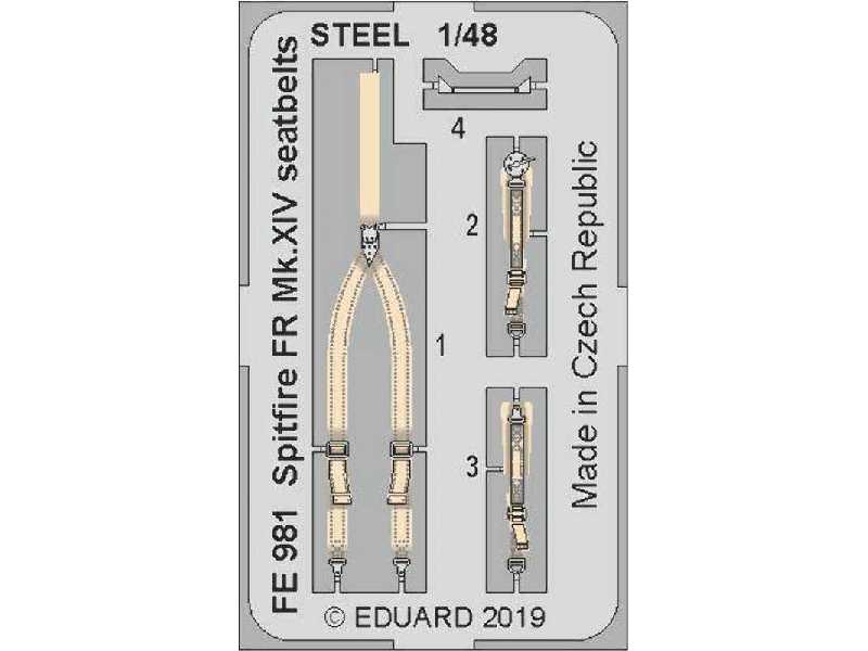 Spitfire FR Mk. XIV seatbelts STEEL 1/48 - image 1