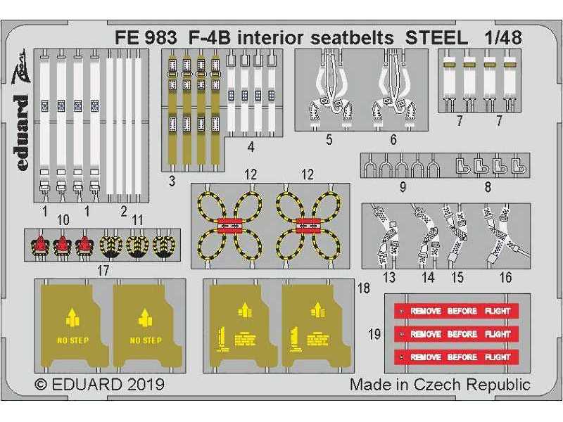 F-4B interior seatbelts STEEL 1/48 - image 1