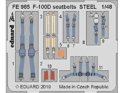 F-100D seatbelts STEEL 1/48 - image 1