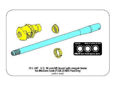 U.S 90 mm M3 barrel with muzzle brake for T26E3 , Pershing  - image 15