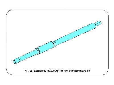 Russian U-5TS (2A20) 115 mm tank Barrel for T-62  - image 10