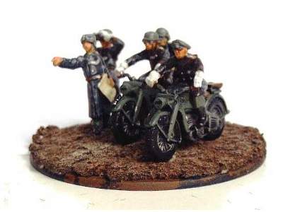 WWII German Motorcycle Zundapp w/MPs - image 3