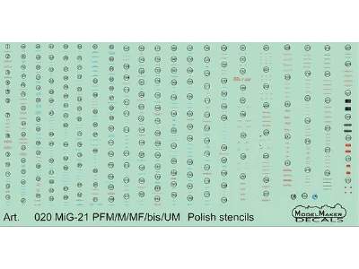 Mig-21pfm/M/Mf/Bis Polish Stencils - image 1