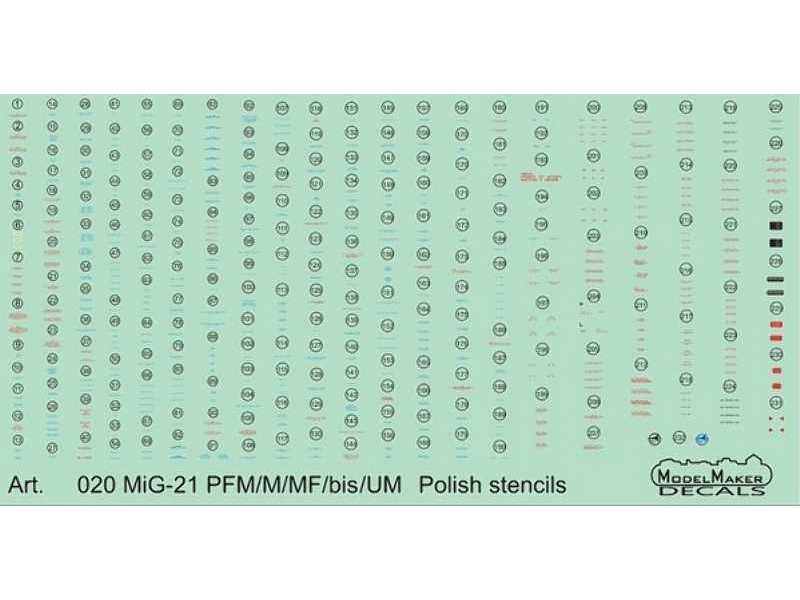 Mig-21pfm/M/Mf/Bis Polish Stencils - image 1 Mig-21pfm/M/Mf/Bis Polish Stencils - image 1
