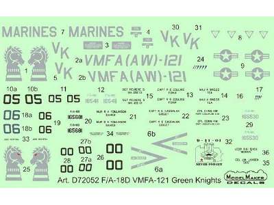 F/A-18d Vmfa-121 Green Knights - image 1