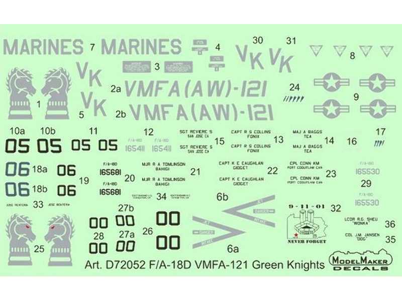 F/A-18d Vmfa-121 Green Knights - image 1