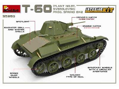 T-60 Plant N.37, Sverdlovsk Prod. Spring 1942. Interior Kit - image 22