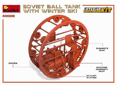 Soviet Ball Tank W/ Winter Ski. Interior Kit - image 2