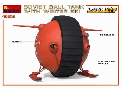 Soviet Ball Tank W/ Winter Ski. Interior Kit - image 16