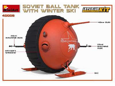 Soviet Ball Tank W/ Winter Ski. Interior Kit - image 17