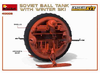 Soviet Ball Tank W/ Winter Ski. Interior Kit - image 20