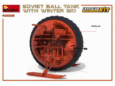 Soviet Ball Tank W/ Winter Ski. Interior Kit - image 21