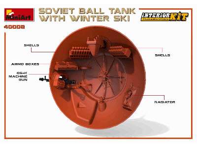 Soviet Ball Tank W/ Winter Ski. Interior Kit - image 22