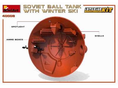 Soviet Ball Tank W/ Winter Ski. Interior Kit - image 23