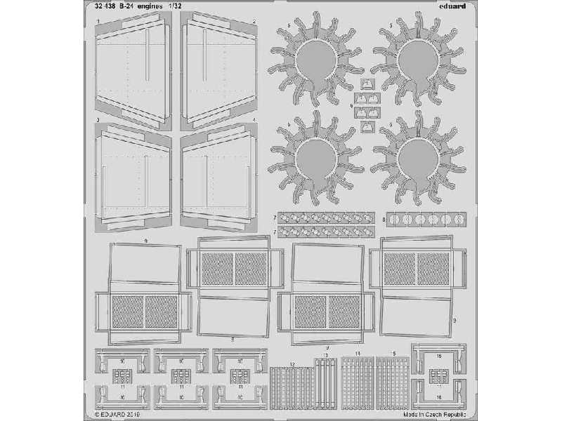 B-24 engines 1/32 - Hobby Boss - image 1