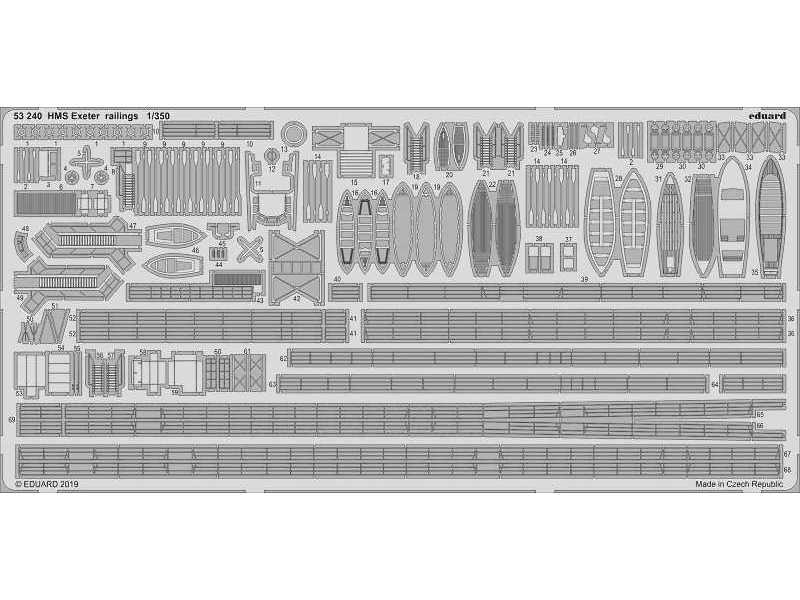 HMS Exeter railings 1/350 - Trumpeter - image 1