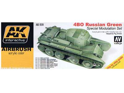 Model Air Color Set - AK028 4BO Russian Green - 8 units - image 1