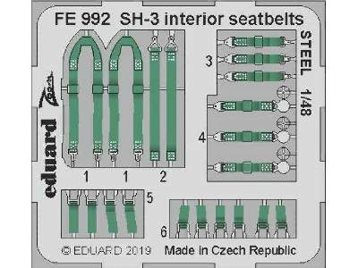 SH-3 interior seatbelts STEEL 1/48 - image 1