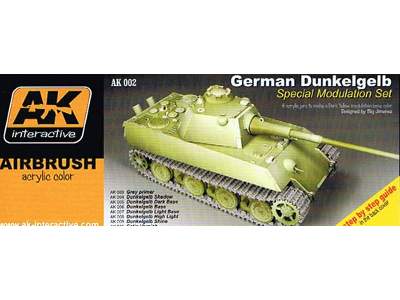 Model Air Color Set - AK002 4BO German Dunkelgelb - 8 Units - image 1