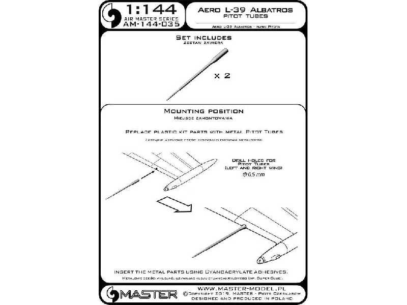 Aero L-39 Albatros - Rurki Pitota - image 1