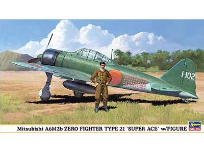 Mitsubishi A6m2b Zero Fighter Type 21 Super-ace With Figure - image 1