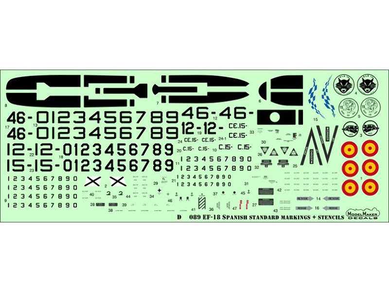 F/A-18 Spain Standard Markings + Stencils - image 1