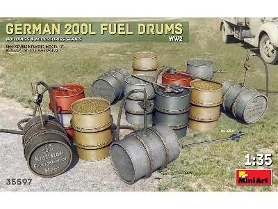 German 200l Fuel Drums WW2 - image 1