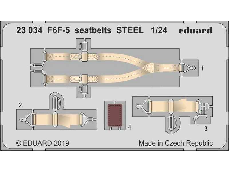 F6F-5 seatbelts STEEL 1/24 - image 1