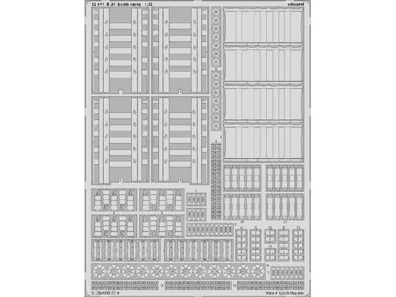 B-24 bomb racks 1/32 - Hobby Boss - image 1